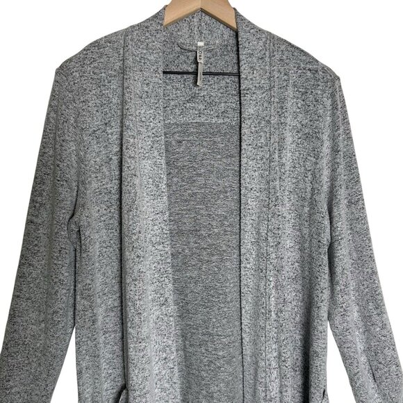 Soma Womens Large Heather Gray Soft Open Cardigan Loungewear Robe Pockets Rayon - Picture 3 of 11